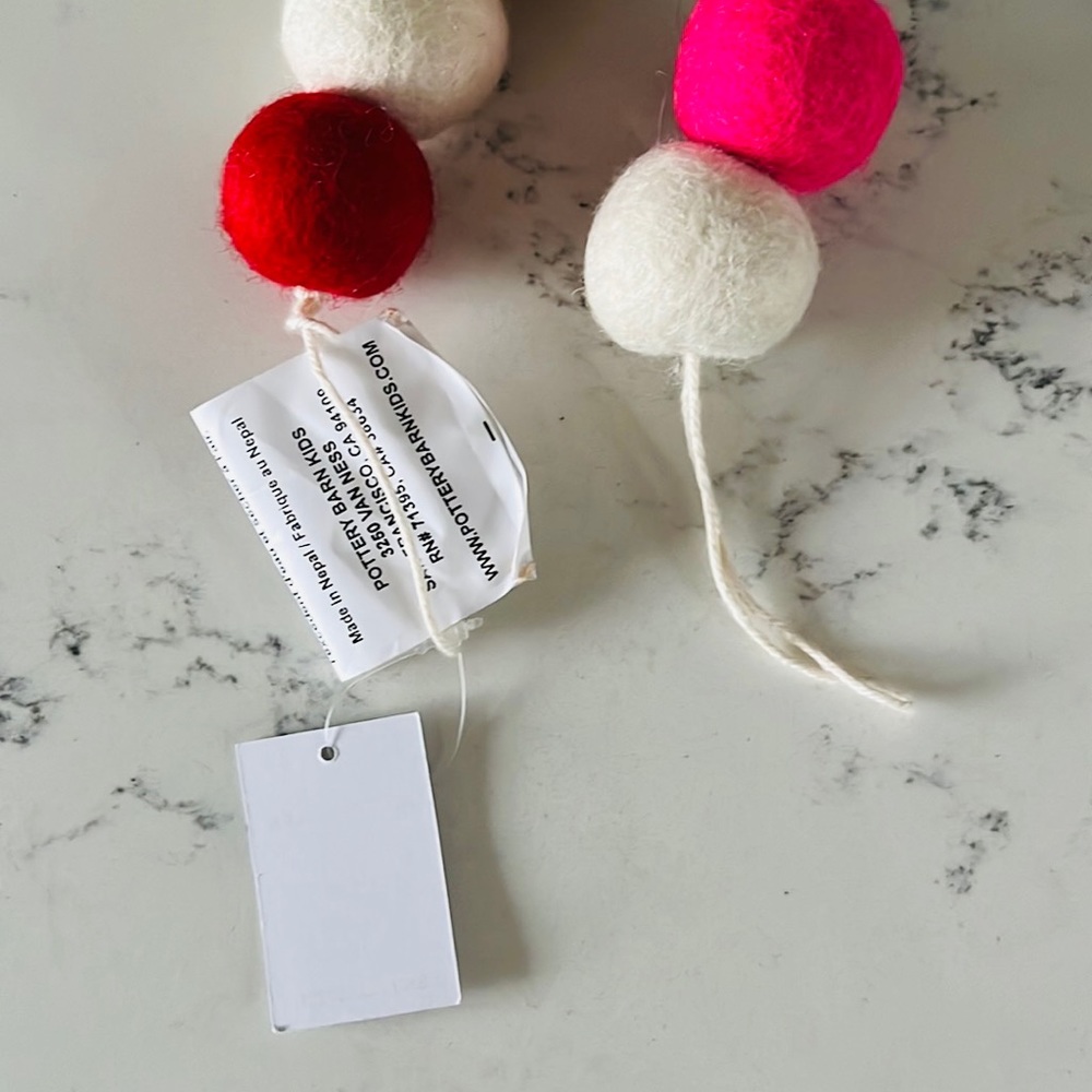 Pottery Barn Kids Multi Felted Ball Garland - Picture 13 of 13